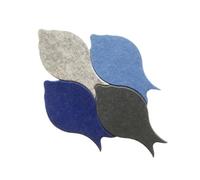 HEMOTON Panneau D'affichage Photo en Feutre Autocollant 4 Pièces Design Poisson Créatif pour Décoration Murale Maison sans Assemblage