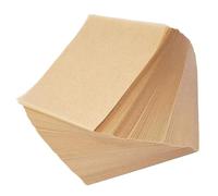 HEMOTON Papier Sulfurisé Pour Galettes Hamburger Carré 10x10 Cm Naturel 100 Feuilles Résistant à L’huile L’eau Pour Cuisson Four Barbecue Emballage Alimentaire 5 Pcs