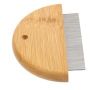 HEMOTON Peigne Chien Inoxydable avec Manche Ergonomique Brosse Animaux Antipuces pour Toilettage et Démêlage Nettoyage sans Irriter la Peau Du Chien