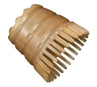 HEMOTON Peigne de Massage Naturel Corne pour Shampoing Brosse Légère Anti-statique pour Chevelu Stimulation Du Sang et Soin Cheveux Secs Outil Portable pour Relaxation Couleur Aléatoire