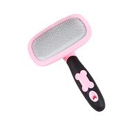 HEMOTON Peigne de Toilettage pour Animaux Rotatif Grand Format Rose avec Points Brosse Massante pour Chien et Chat Outil de Nettoyage Poils Morts et Nœuds