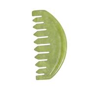 HEMOTON Peigne Massage Chevelu Jade Naturel pour Soin Peau Peigne à Dents Larges Anti-statique Masseur Tête et Corps pour Relaxation Musculaire