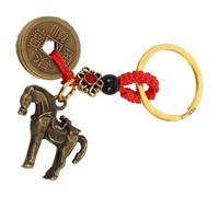 HEMOTON Pendentif de Voiture en Laiton, Or, pour Rétroviseur, Style Chinois | Décoration Suspendue, Facile à Accrocher, Porte-clés Feng Shui, Accessoire Décoratif pour Automobile