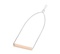 HEMOTON Perchoir Suspendu Naturel avec Cadre Antirouille Support de Jeu pour Oiseaux et Perroquets Balançoire pour Entraînement et des Petits Oiseaux