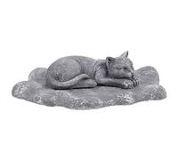 HEMOTON Pet Tombstone Resin Memorial for Dogs and Cats Weatherproof Garden Decor Pet Tribute Statue and Headstone for Outdoor Use