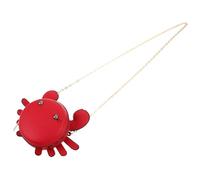 HEMOTON Petit Porte-monnaie Cartoon de Crabe Rouge en Pu Sangle Pratique, Design Ergonomique, pour L'école Fêtes