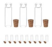 HEMOTON Petites Bouteilles à Souhaits 2 ML avec Bouchon en Bois en Verre Lot de 100 Résistantes à L'humidité et Étanches, pour Mariages et Collections Personnelles