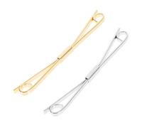 HEMOTON Pince vêtement clip en cuivre 2 pièces, broche élégante pour épingles de col, accessoire polyvalent pour usage quotidien et événements 2.44X0.39X0.12 pouces