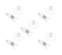 HEMOTON Pinces à Ventouse en Plastique PS pour Aquarium, Lot de 5 Clips à Fourrage Réglables pour Maintenir Algues en Toute Sécurité Réservoir de Poissons