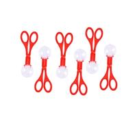 HEMOTON Pinces de Ramassage et Ciseaux à Cuillère pour Garçon et Filles 17,5 Cm, Ensemble de 6 Pièces Rouges, Jouets D'extérieur Éducatifs pour Découvrir Les Insectes en Plein Air