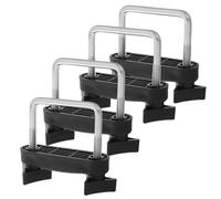 HEMOTON Pinces de Toit de Voiture en Métal et Plastique, 4 Pièces, Fixation Stable et Sécurisée pour Barres Transversales, Accessoires Pratiques pour Porte-Bagages de Voiture en Camping