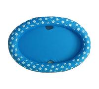 HEMOTON Piscine Gonflable Pliable pour Animaux Matelas Flottant Bleu Piscine Portable pour Chiens et Chats Pataugeoire été Résistante et Facile à Transporter