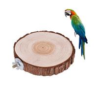 HEMOTON Planche Bois Rond Support Tremplin Perchoir pour Perroquet Et Autres Petits Animaux