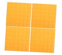 HEMOTON Planches de trottoir pour allée, 4pcs, pavage en briques aveugles en PVC jaune, antidérapant, splashproof, pour chemins intérieurs et extérieurs