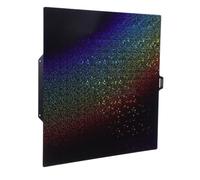 HEMOTON Plaque de Lit Chauffant Flexible en Acier pour Imprimante 3d, Résistante la Chaleur avec Surface Unique à Motifs Étoiles et Confettis, Facile à Retirer, en Pvc Noir