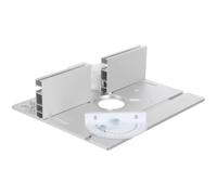 HEMOTON Plaque D'insertion pour Table de Défonceuse, Plaque de Défonceuse en Alliage D'aluminium Argenté, Repères de Mesure Clairs, avec Guide D'angle, Travail du Bois et Projets Créatifs