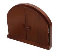 HEMOTON Plaque D'interrupteur en Bois Massif 2 Boutons, Cache Prise Électrique Décoratif Style Campagnard, Protection Murale sans Perçage pour Sécurité Bébé, Décoration la Cuisine Chambre