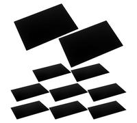 HEMOTON Plaques Métalliques Finition Lisse et Résistance Exceptionnelle à L'usure Lot de 10 en Aluminium Noir à Graver pour Bureaux et Usage Extérieur