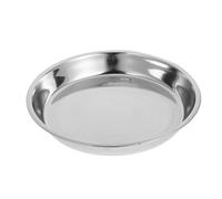 HEMOTON Plat Inoxydable Rond 28 Cm Non Magnétique Assiette Plate À Gâteau Et Fruits Plateau De Service Réutilisable Pour Cuisine Et Fête