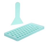 HEMOTON Plateau de Remplissage pour Moule à Lèvres, Kit de Fabrication de Rouge à Lèvres, Abs, 50 Trous, Vert Clair, pour Fabrication Artisanale et Usage Personnel