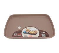 HEMOTON Plateau de Service Rectangulaire Couleur Beige Clair Empilable et Gain de Place en Plastique pour Desserts et Service à Domicile Réutilisable