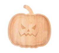 HEMOTON Plateau en Bois de Citrouille pour Halloween, Assiette de Service Portable et Facile à Utiliser, pour Apéritifs et Collations Festives