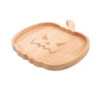 HEMOTON Plateau en Bois de Citrouille pour Halloween, Plateau de Service Pratique pour Snacks et Desserts, Design Original et Matériau Naturel