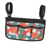 HEMOTON Pochette de Rangement Latérale Oxford Imperméable pour Fauteuil et Déambulateur Pratique avec Sangles Ajustables pour Accessoires Seniors Capacité Spacieuse pour Téléphone