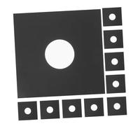 HEMOTON Pochettes de Protection pour Disques Vinyles 7 Pouces en Papier Kraft Noir, Lot de 10, Faciles à Ouvrir, Rangement Pratique