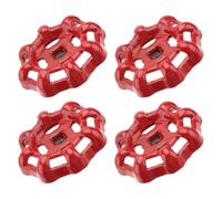 HEMOTON Poignée de Vanne pour Remplacement Fiable et Utilisation Pratique en Fer Rouge 4pcs Adaptée aux Robinets Industriels et Soupapes à Guillotine