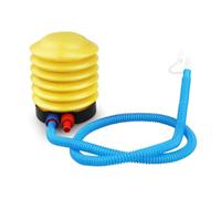 HEMOTON Pompe à Air Portable pour Ballon Mini Gonfleur Pied Plastique Bleu Jaune avec Tuyau Flexible Facile à Transporter
