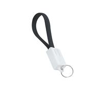 HEMOTON Porte-clés Avec Câble Micro Usb Compact Et Portable Pour Smartphone, Chargeur Usb Plastique Noir 20 x 0,8 x 1 Cm, Usage Voyage Et Quotidien