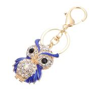 HEMOTON Porte-clés Hibou avec Ornements Brillants Pendentif Sac à Main Élégant Léger et Solide Accessoire Cadeau pour Femme et Garçon Fille