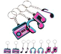 HEMOTON Porte-clés Note de Musique Résistant à L'usure Quotidienne en Pvc Lot de 20 Style Unique pour Décorations de Fête et Cotillons Anniversaire
