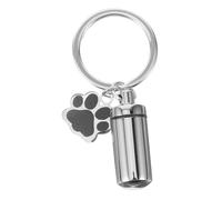 HEMOTON Porte Clés Urne de Crémation pour Animaux Acier Inoxydable avec Souvenir et Conteneur de Cendres Pendentif pour des Animaux