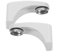 HEMOTON Porte-savonnette Économiseur de Savonnette Pratique Mural Blanc Magnétique en Abs et Acier Inoxydable, 2 Pièces Bords Lisses, Support Moderne Cuisine