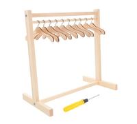 HEMOTON Porte Vêtements Bois pour Poupées Cintre Antidérapant Miniature Support Rigide pour Robes de Princesse Accessoire Dorganisation Polyvalent pour Maison de Poupée