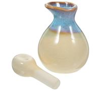 HEMOTON Pot Distributeur D' Essentielle en Porcelaine Blanche, Récipient Spa pour Salons de Beauté et Aromathérapie, Pot à Col Couleur Aléatoire, pour Diffusion