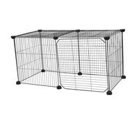 HEMOTON Poulailler Cage à Volaille Polyvalente Grand Enclos pour Animaux Fil Métallique Accessible Usage Extérieur Ferme Pliage Pratique Rangement Compact
