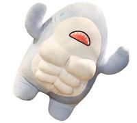 HEMOTON Poupée Requin en Peluche 40 Cm Bleu, Requin Confortable pour Garçon et Filles, Décoratif Dessin Animé, Peluche Câlin pour Dormir et Décoration Chambre