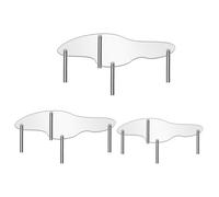 HEMOTON Présentoir à Gâteaux pour Desserts et Muffins 3pcs Acrylique Transparent Support Polyvalent et Pratique pour Mariages et Anniversaires