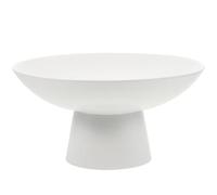 HEMOTON Presentoir Gateau Bol À Pied en Céramique Décoratif: Bol À Fruits sur Pied Bol en Porcelaine pour Comptoir De Cuisine De Ferme Dessert Blanc Décorations Blanches