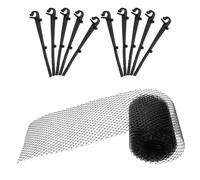 HEMOTON Protège-gouttière en plastique filtre à feuilles noir polypropylène pour avant-toit et d’eau, filtration haute efficacité, accessoires de jardin