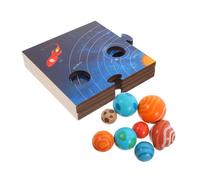 HEMOTON Puzzle Spatial Éducatif en Bois Montessori pour Garçon et Filles 8 Planètes du Système Solaire Jeu Cognitif Précoce Apprentissage de L’Astronomie Jeu Éducatif Préscolaire en Bois
