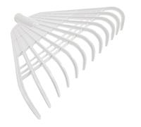 HEMOTON Râteau à Gazon Râteau De Jardin Râteau à Feuilles pour Outil De Ramassage des Feuilles Râteaux à Gazon Partir Dents Pelouse Râteaux De Jardinage Plastique Blanche