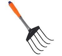 HEMOTON Râteau à Palourdes en Acier Inoxydable 39 Cm pour Plage Et Mer, 5 Dents Robustes, Outil Manuelle pour Creuser Coquillages Et Ramasser Huîtres en Milieu Sableux, Ergonomique Et Antidérapant