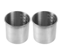 HEMOTON Récipient en acier inoxydable 2 pièces Verre doseur gradué 250 ml Récipient à farine