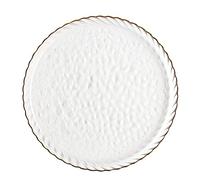 Hemoton Récipients de service en verre pour micro-ondes - Assiettes rondes décoratives transparentes pour la maison, les dîners, les fêtes, les mariages et la restauration - Assiettes à dessert transparentes