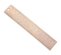 HEMOTON Règle en Laiton, Règle Droite Rectangulaire 150mm, Double Échelle Cm/pouces, Mesure, Beige, pour Étudiants, École