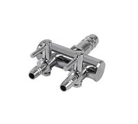 HEMOTON Répartiteur À Double Contrôle pour Tuyau D'Aquarium Débit en Acier Pompe D'Aquarium Diviseur Distributeur Interrupteur À Levier Tube D'Aérateur Pompe À Air